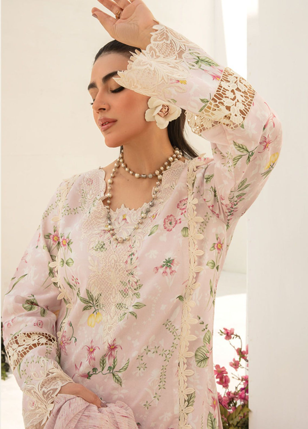 Florance By Rang Rasiya Embroidered Lawn Suits Unstitched 3 Piece RR24F D2 Luna - Premium Collection