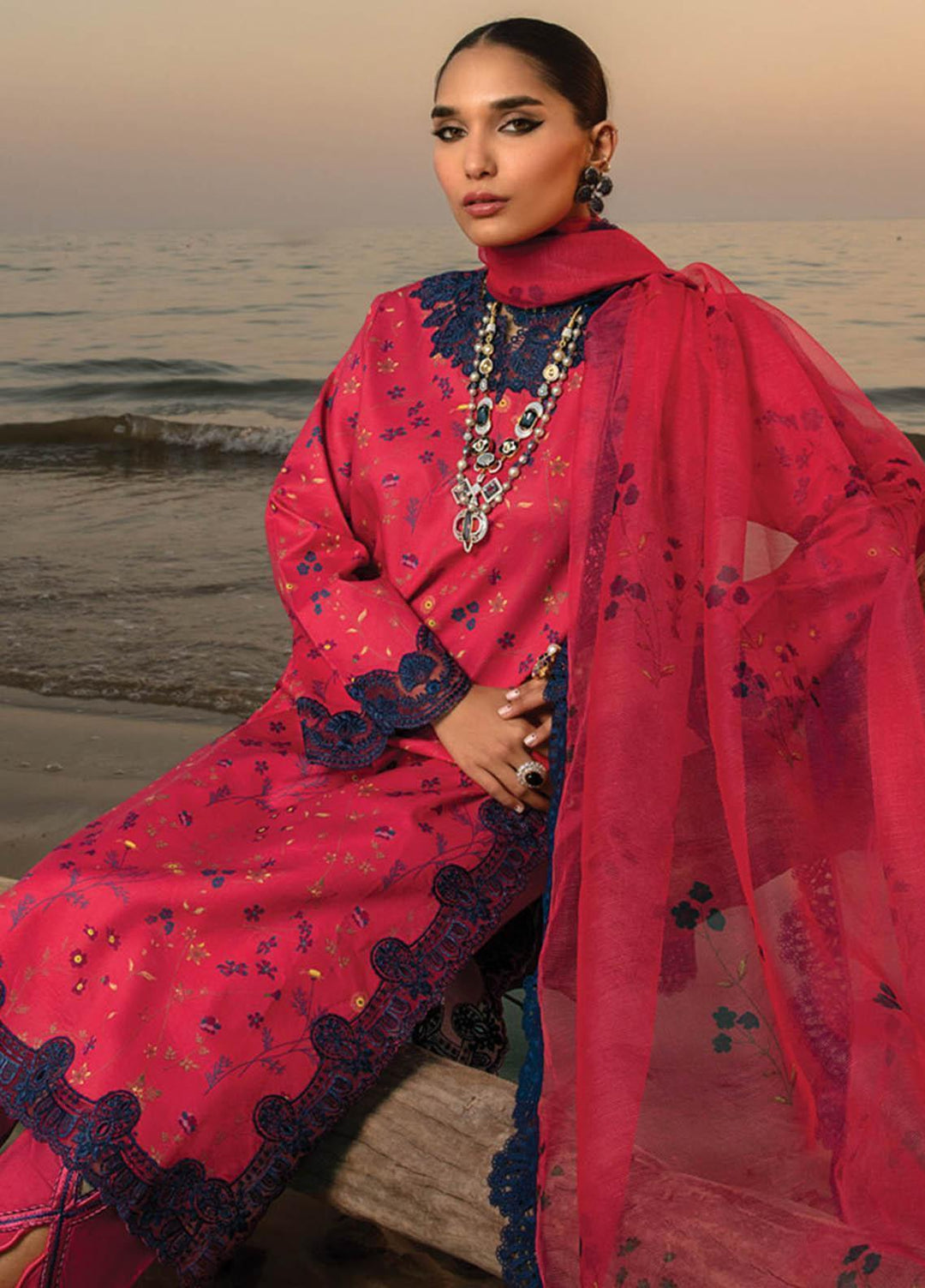 Florence By Rang Rasiya Embroidered Lawn Suits Unstitched 3 Piece RR23F 01 Bella - Summer Collection