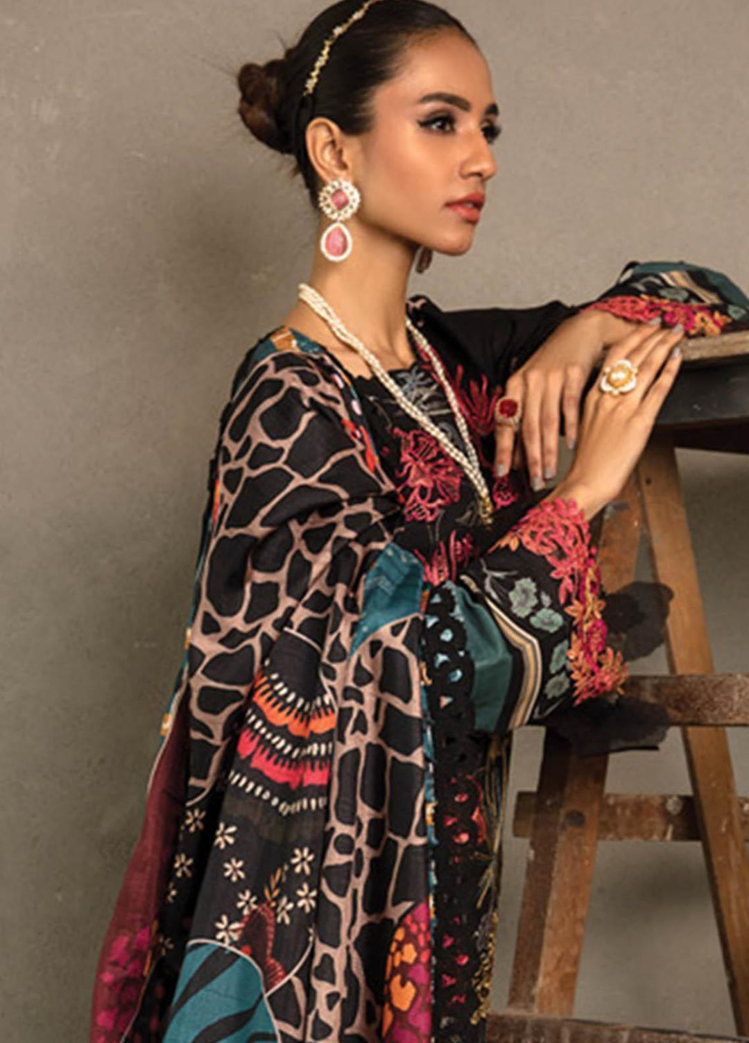 Florence By Rang Rasiya Embroidered Lawn Suits Unstitched 3 Piece RR23F 08 Carnation - Summer Collection