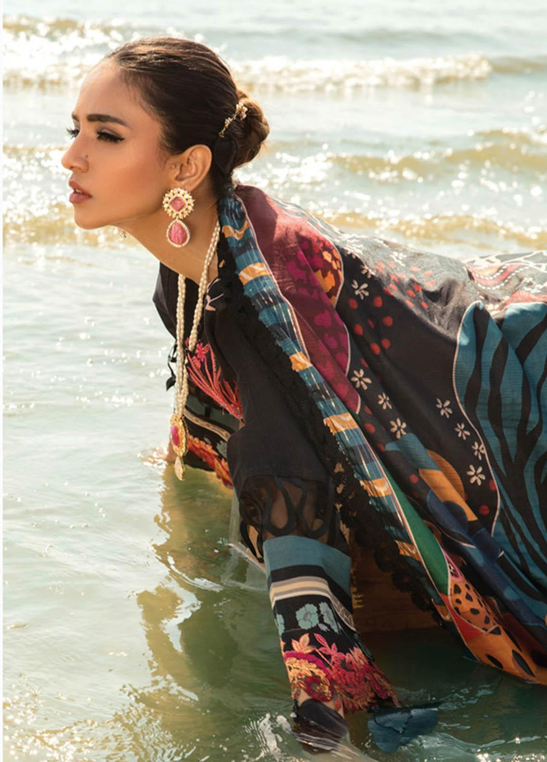 Florence By Rang Rasiya Embroidered Lawn Suits Unstitched 3 Piece RR23F 08 Carnation - Summer Collection