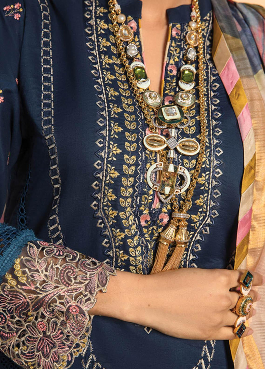 Florence By Rang Rasiya Embroidered Lawn Suits Unstitched 3 Piece RR23F 10 Heather - Summer Collection