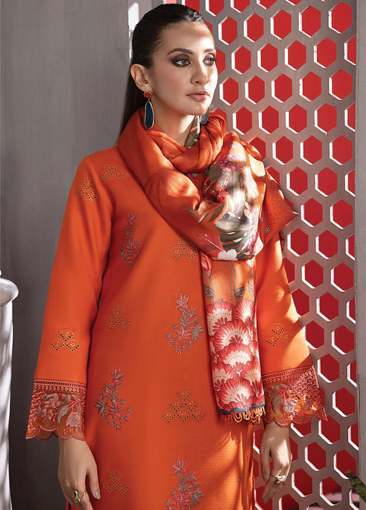 Florence By Rang Rasiya Embroidered Linen Suits Unstitched 3 Piece RR23FLL D-10 Adan - Winter Collection