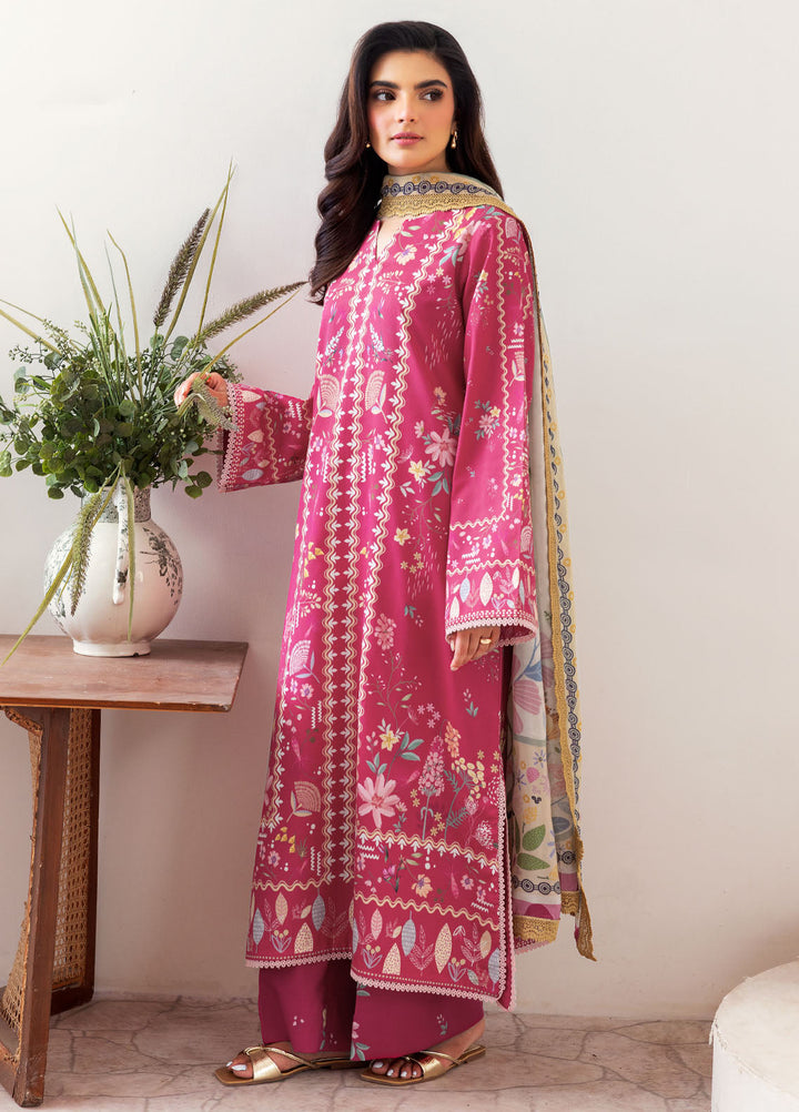 Florent Digital Printed Lawn Suits Unstitched 3 Piece FL25LP FL-6 A - Summer Collection