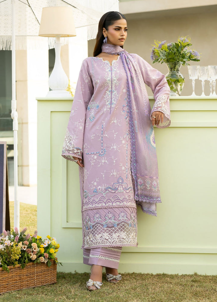 Florent Embroidered Lawn Suits Unstitched 3 Piece FL25EF FL-8 A - Summer Collection