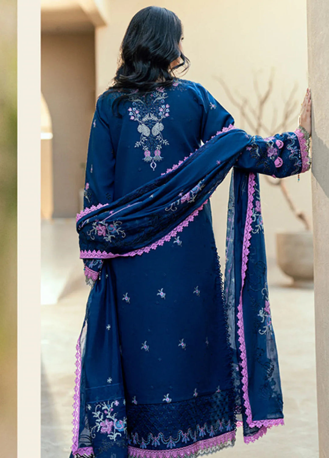 Florent Embroidered Lawn Suits Unstitched 3 Piece FL25LL FL-4A - Summer Collection