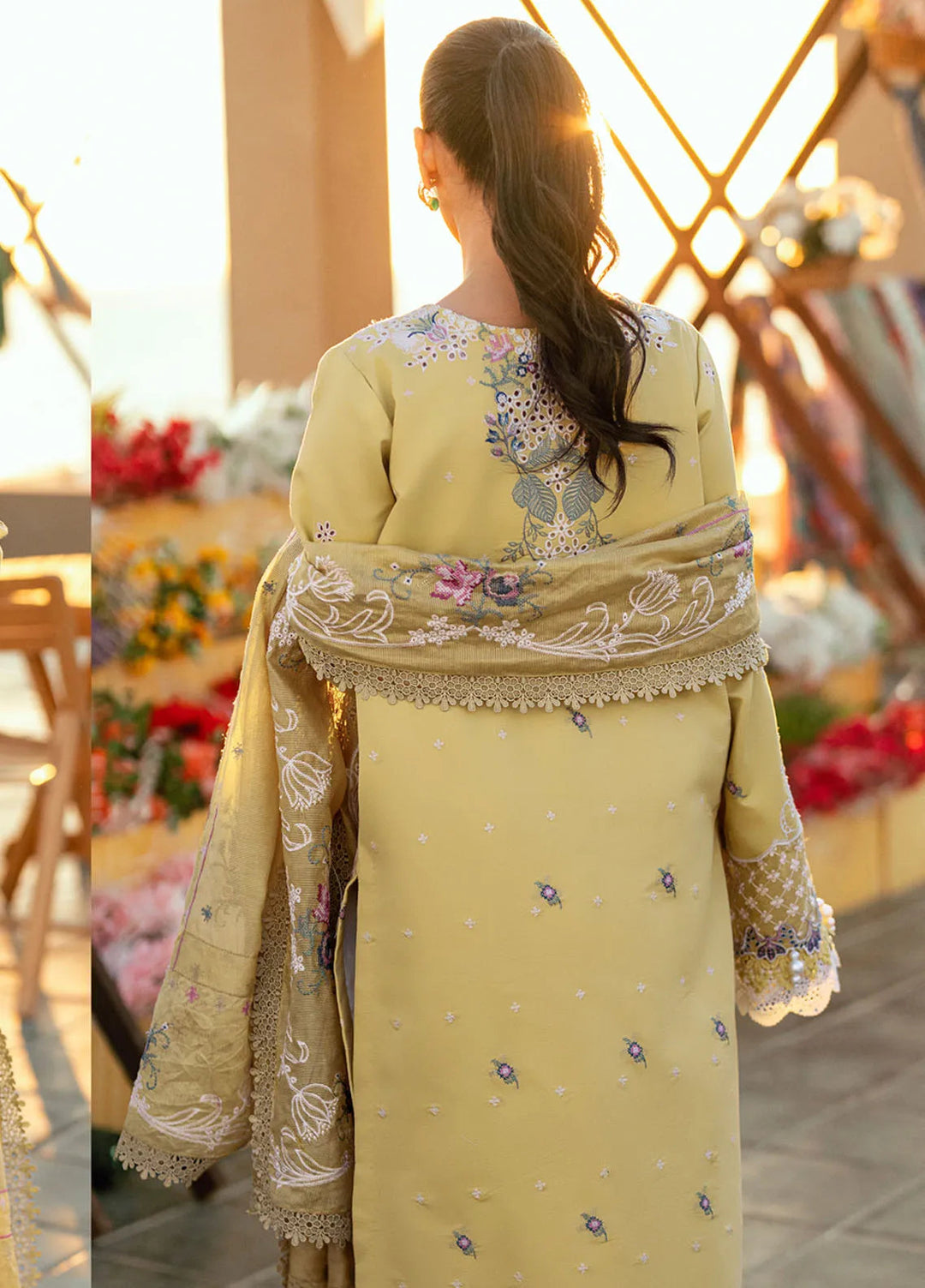 Florent Embroidered Lawn Suits Unstitched 3 Piece FL25LL FL-4B - Summer Collection