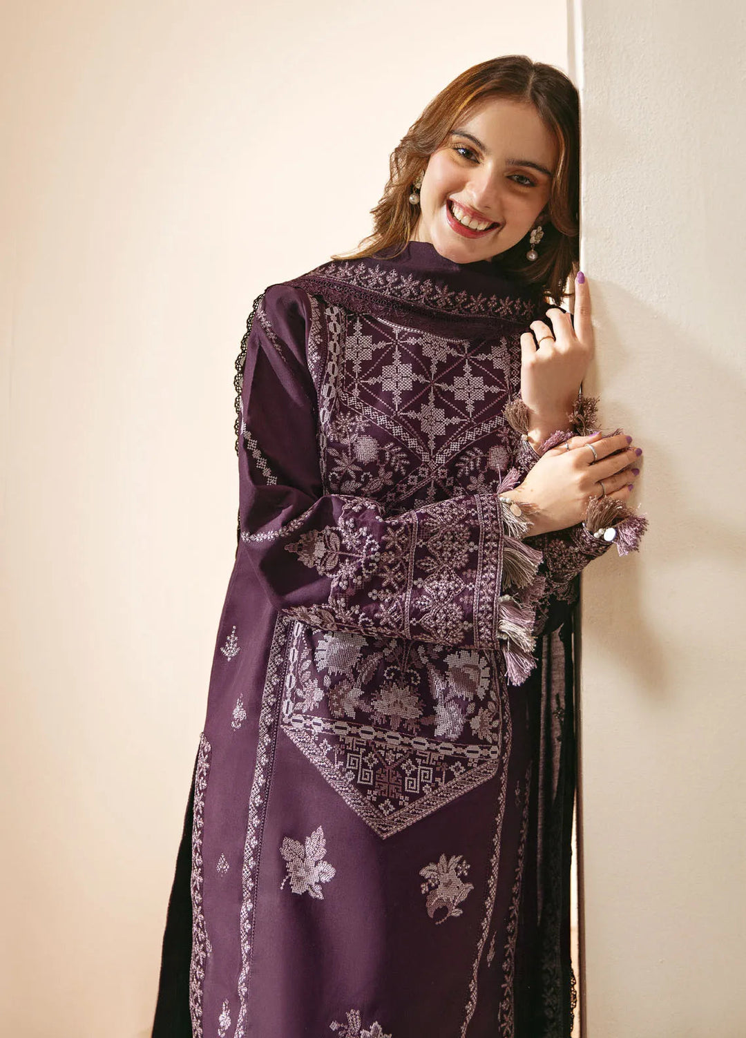 Florent Embroidered Marina Suit Unstitched 3 Piece FL24W FL-2 A - Winter Collection