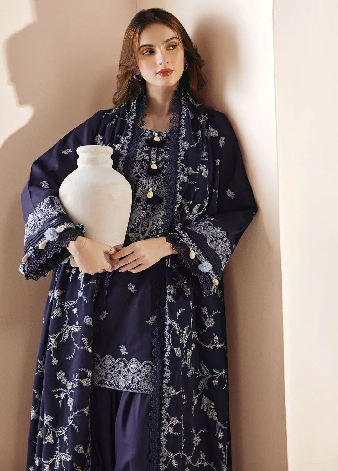 Florent Embroidered Marina Suit Unstitched 3 Piece FL24W FL-4 A - Winter Collection