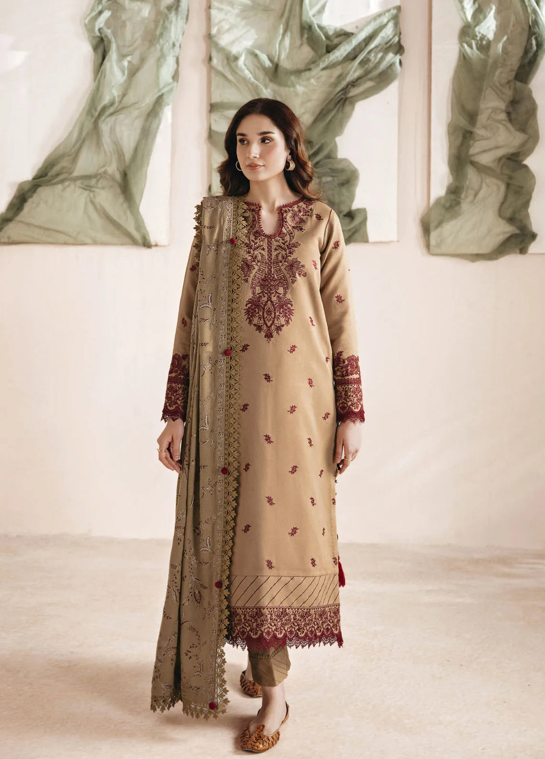 Florent Embroidered Marina Suit Unstitched 3 Piece FL24W FL-4 B - Winter Collection Sanaulla Store Florent Embroidered Marina Suit Unstitched 3 Piece FL24W FL-4 B - Winter Collection Sanaulla Store
