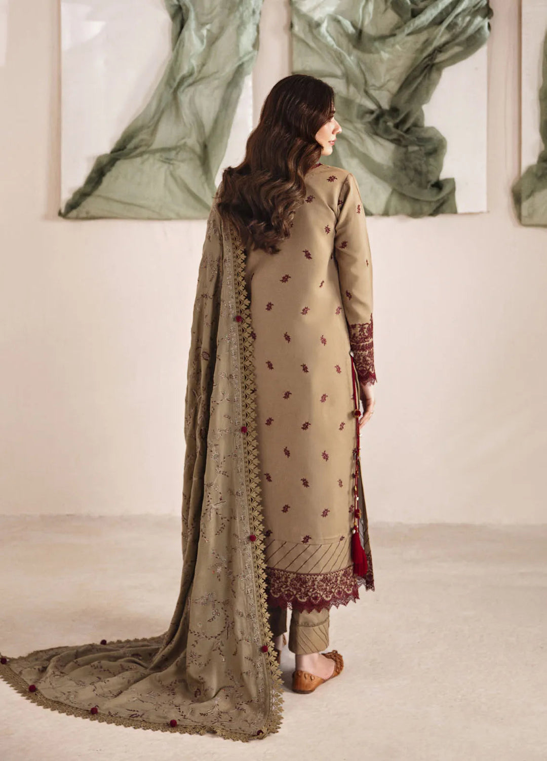 Florent Embroidered Marina Suit Unstitched 3 Piece FL24W FL-4 B - Winter Collection