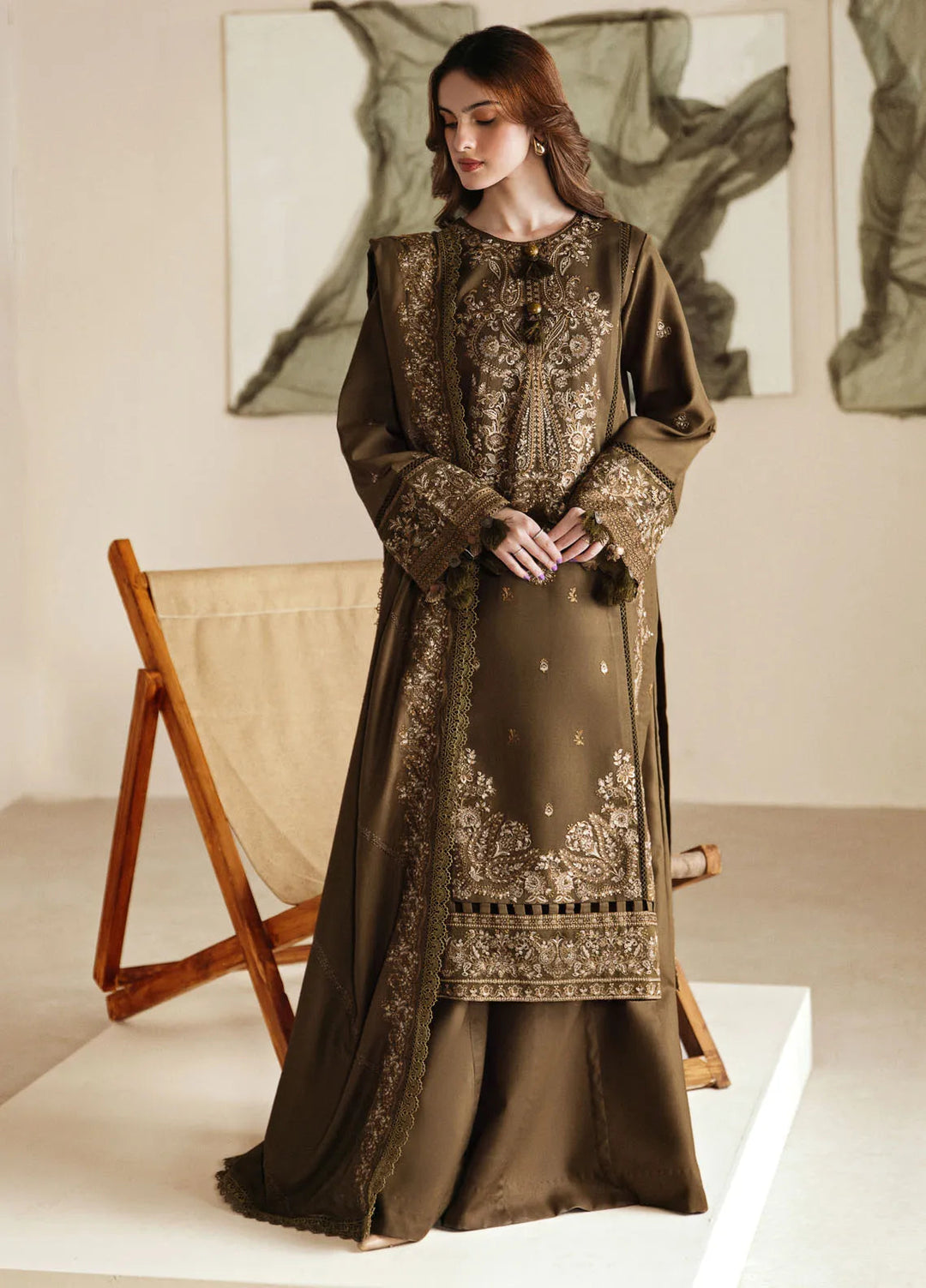 Florent Embroidered Marina Suit Unstitched 3 Piece FL24W FL-5 B - Winter Collection