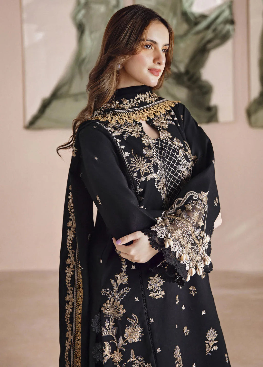 Florent Embroidered Marina Suit Unstitched 3 Piece FL24W FL-6 A - Winter Collection