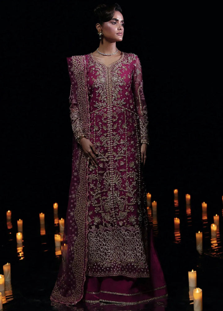 Florent Embroidered Net Suit Unstitched 3 Piece FL24R Rossette - Formal Collection