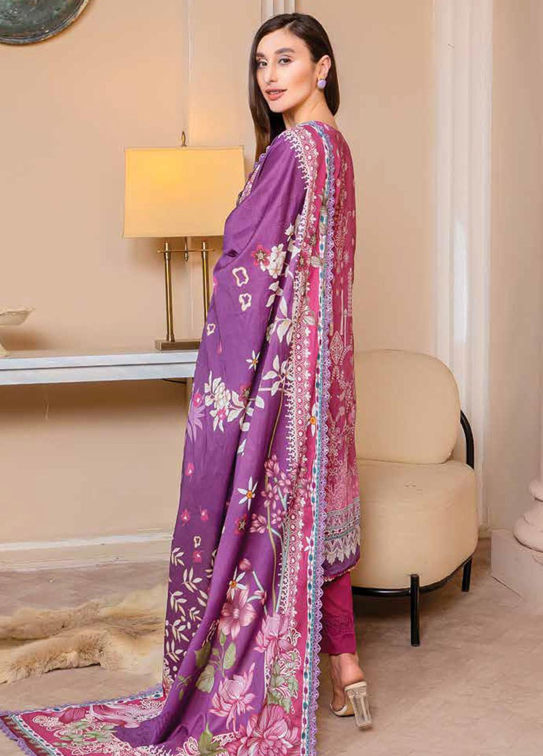 Florent Embroidered  Suits Unstitched 3 Piece FL23EW-V2 FL-8B - Summer Collection