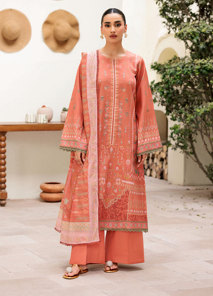 Florent Printed Lawn Suits Unstitched 3 Piece FL25PL FL-3B - Summer Collection