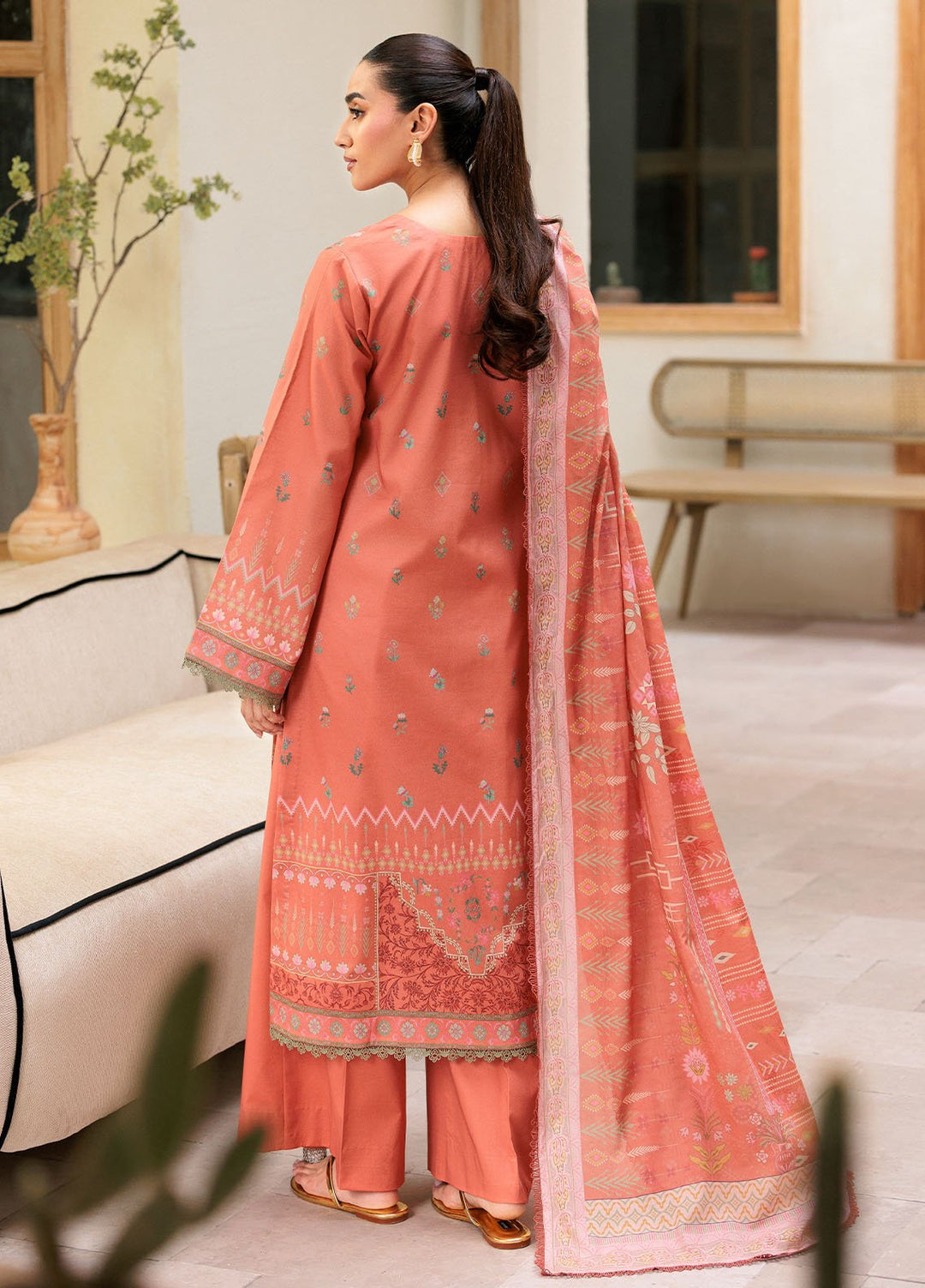Florent Printed Lawn Suits Unstitched 3 Piece FL25PL FL-3B - Summer Collection