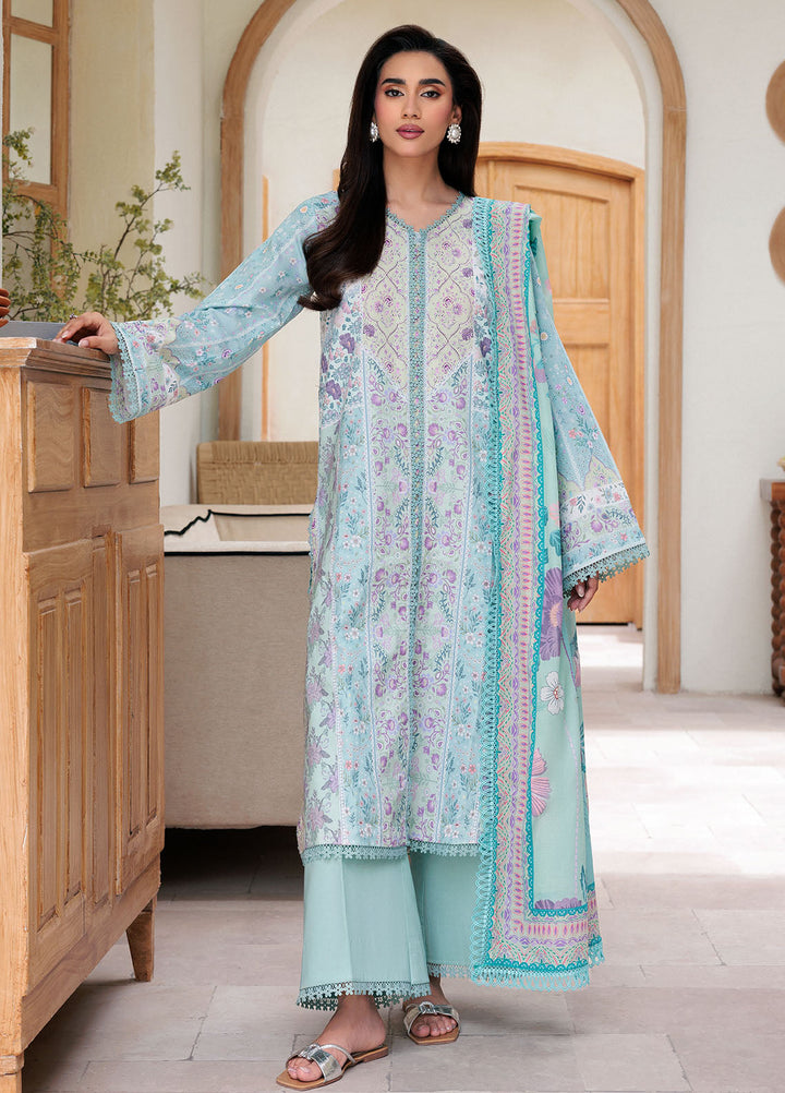 Florent Printed Lawn Suits Unstitched 3 Piece FL25PL FL-5A - Summer Collection