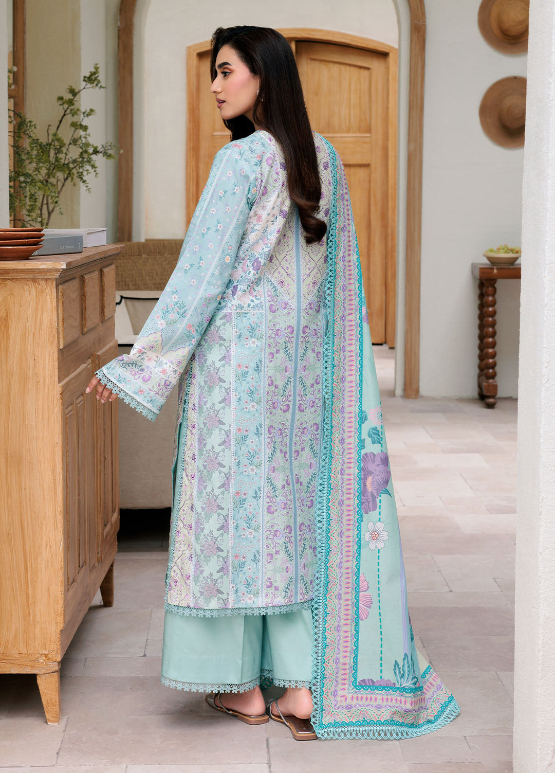 Florent Printed Lawn Suits Unstitched 3 Piece FL25PL FL-5A - Summer Collection