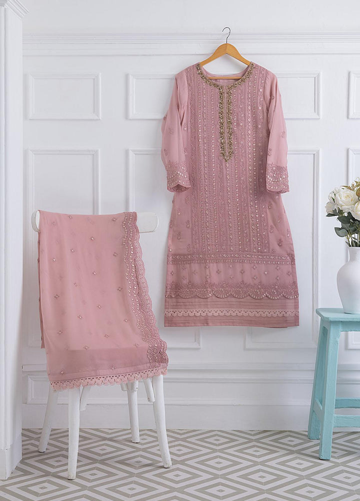 Azure Luxury Pret Embroidered Chiffon 2 Piece Dress OLEANDER