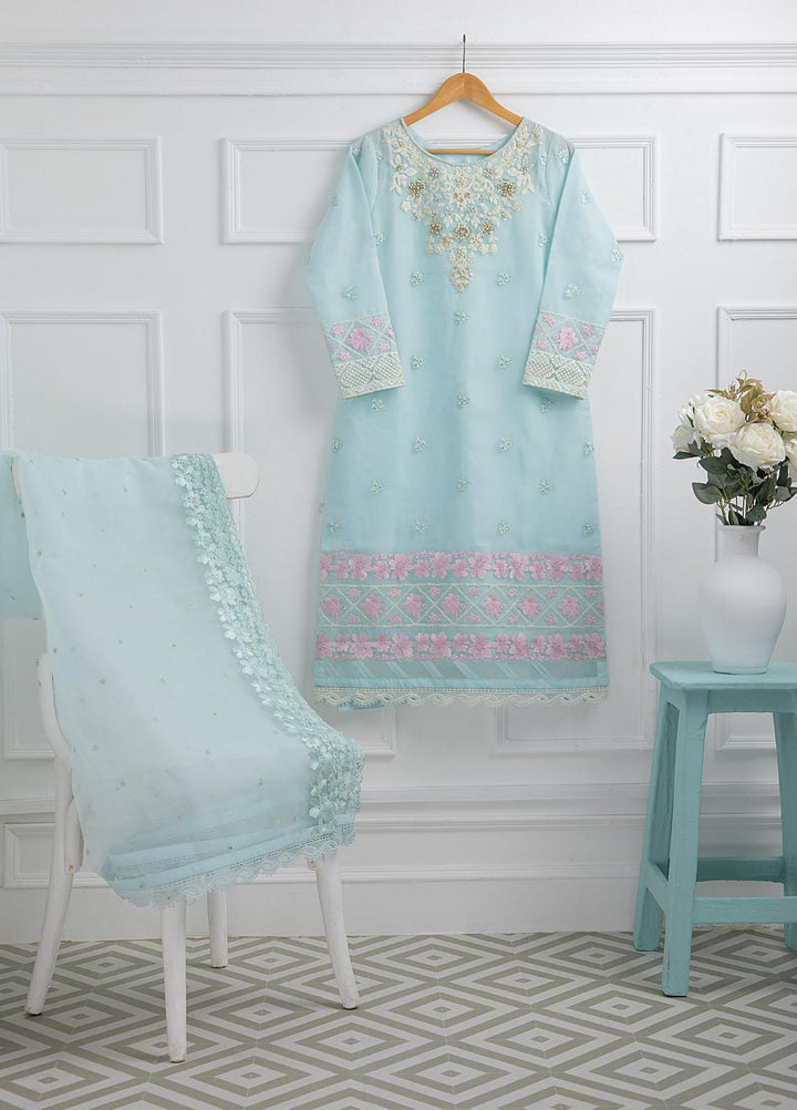 Azure Luxury Pret Embroidered Organza 2 Piece Dress IRIS GLOW