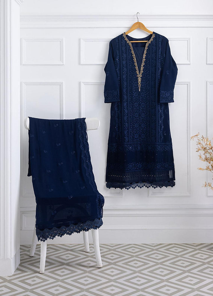 Azure Luxury Pret Embroidered Chiffon 2 Piece Dress SEA STROKE