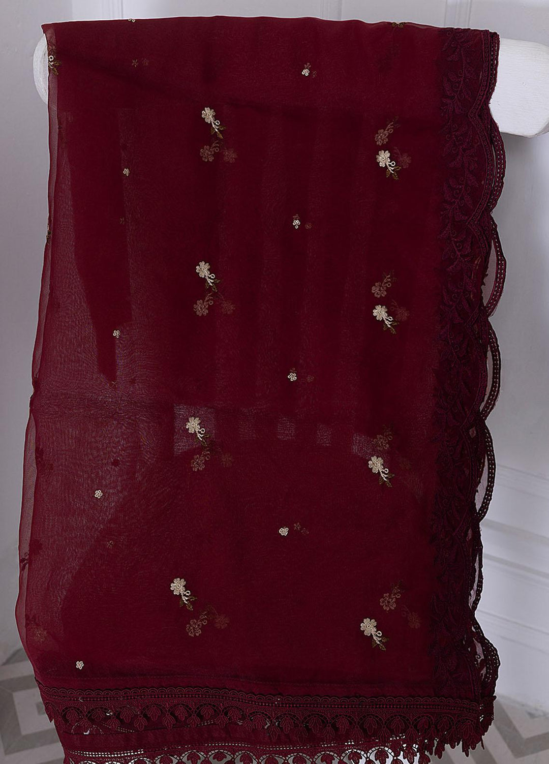 Azure Luxury Pret Embroidered Organza 2 Piece Dress AZU23FLT Cherry Bloom
