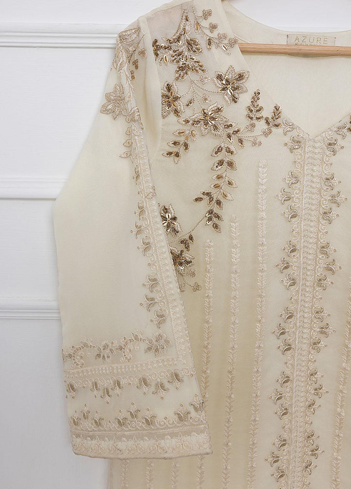 Azure Luxury Pret Embroidered Organza 2 Piece Dress AZU23FLT Secret Shell