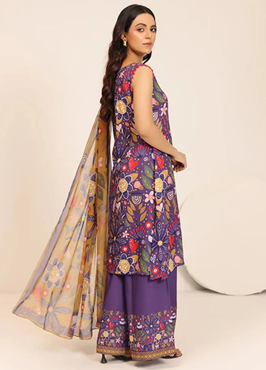 Floret by Nazmina Pret Printed Lawn 3 Piece Suit LD-20 Tropical Mirage