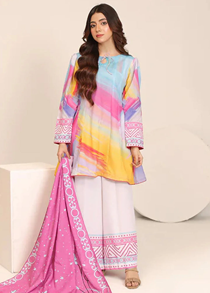 Floret by Nazmina Pret Printed Lawn 3 Piece Suit LD-23 Emerald Breeze