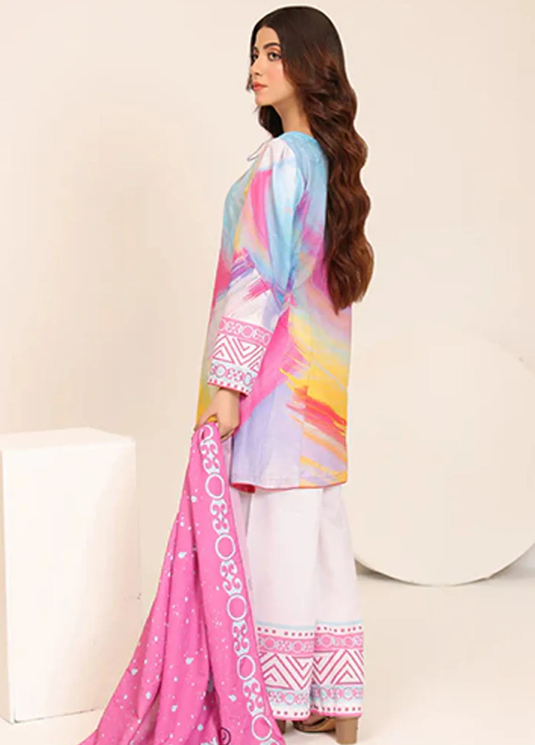 Floret by Nazmina Pret Printed Lawn 3 Piece Suit LD-23 Emerald Breeze