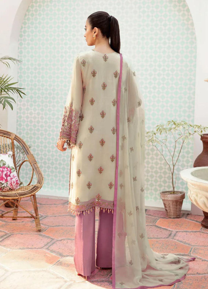Flossie Embroidered Chiffon Suits Unstitched 3 Piece CORNHUSK - Luxury Collection