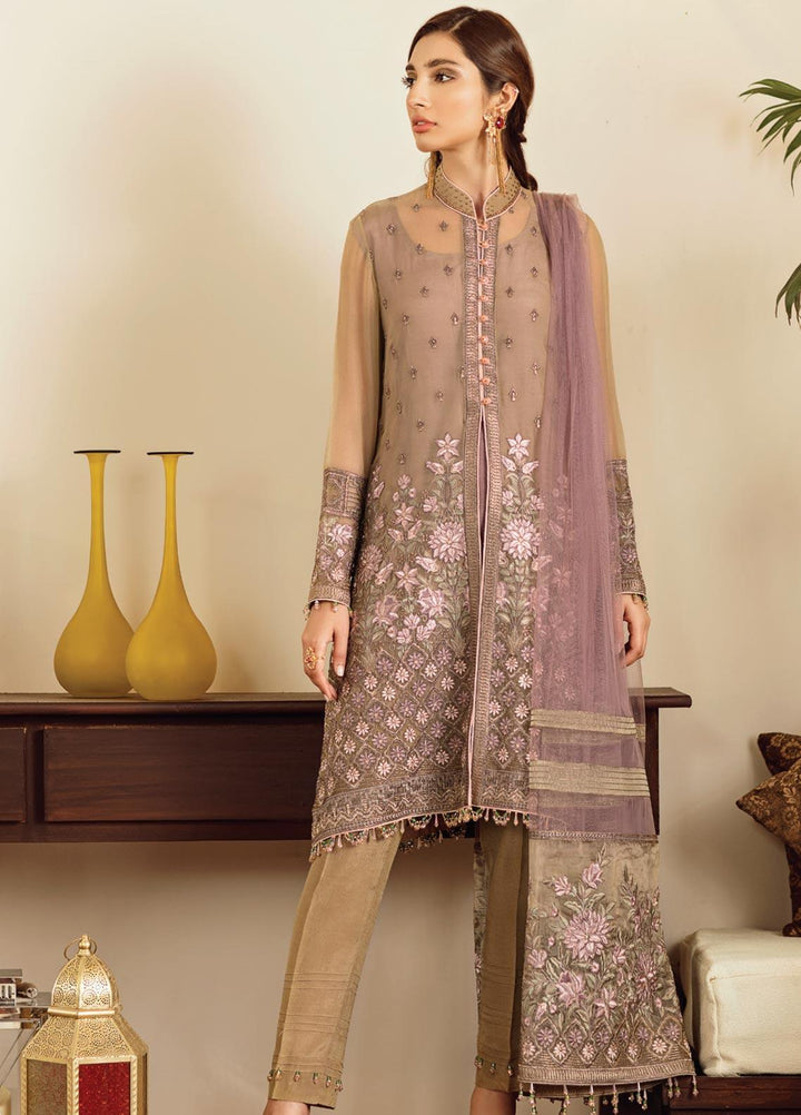 Flossie Embroidered Chiffon Suits Unstitched 3 Piece ORNATE - Luxury Collection