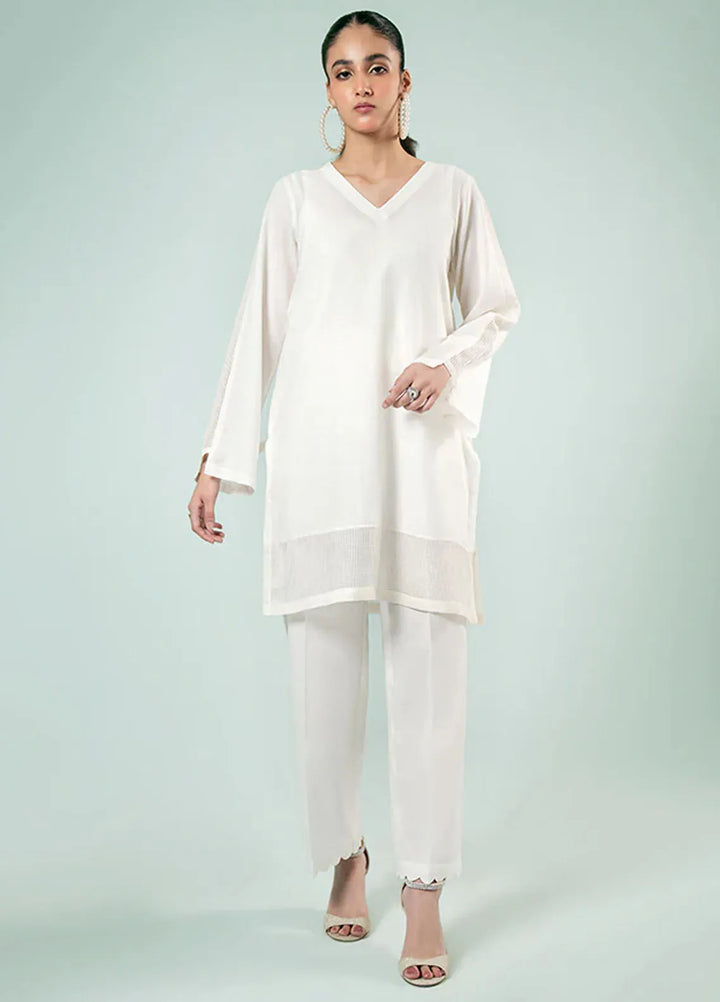 Fozia Khalid Pret Casual Cotton 2 Piece Checkered Set