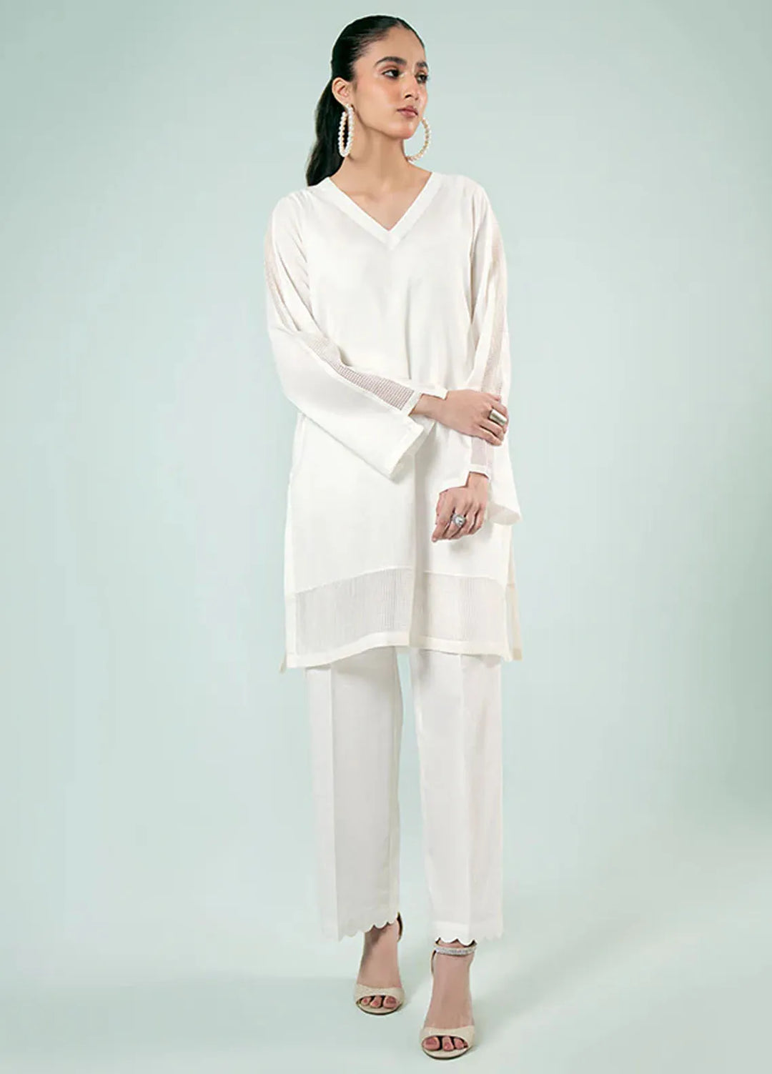 Fozia Khalid Pret Casual Cotton 2 Piece Checkered Set