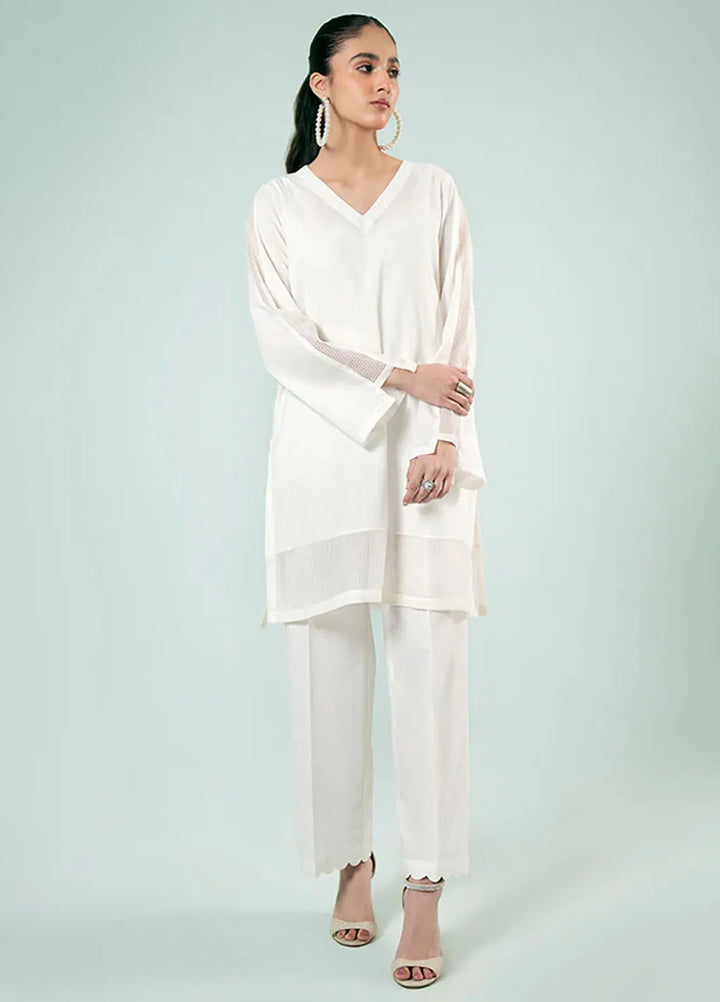 Fozia Khalid Pret Casual Cotton 2 Piece Checkered Set