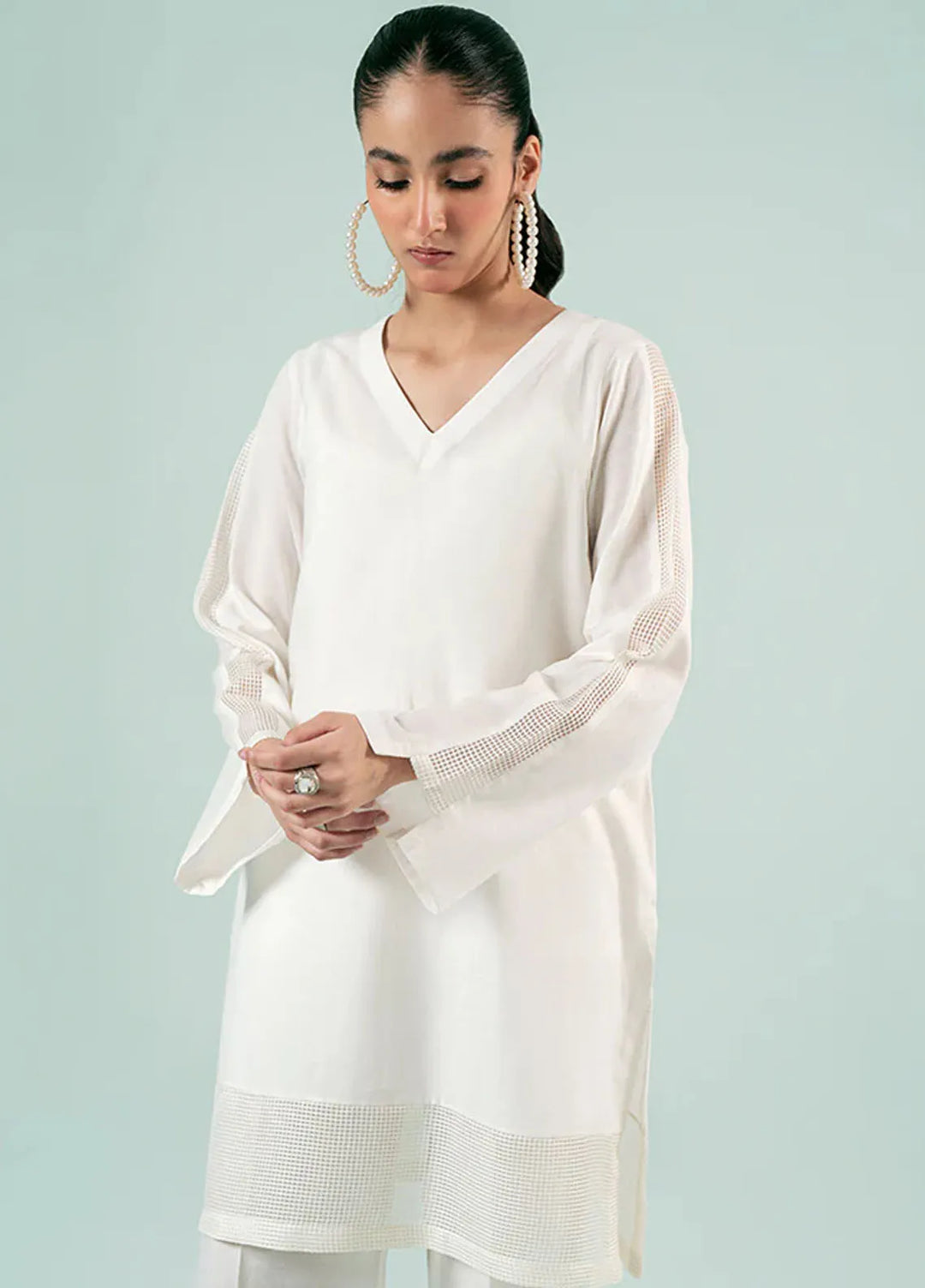 Fozia Khalid Pret Casual Cotton 2 Piece Checkered Set