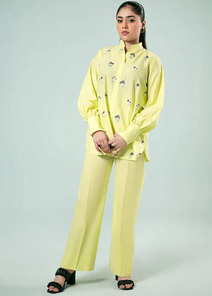 Fozia Khalid Pret Casual Cotton 2 Piece Delicate Green