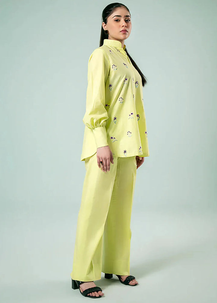 Fozia Khalid Pret Casual Cotton 2 Piece Delicate Green