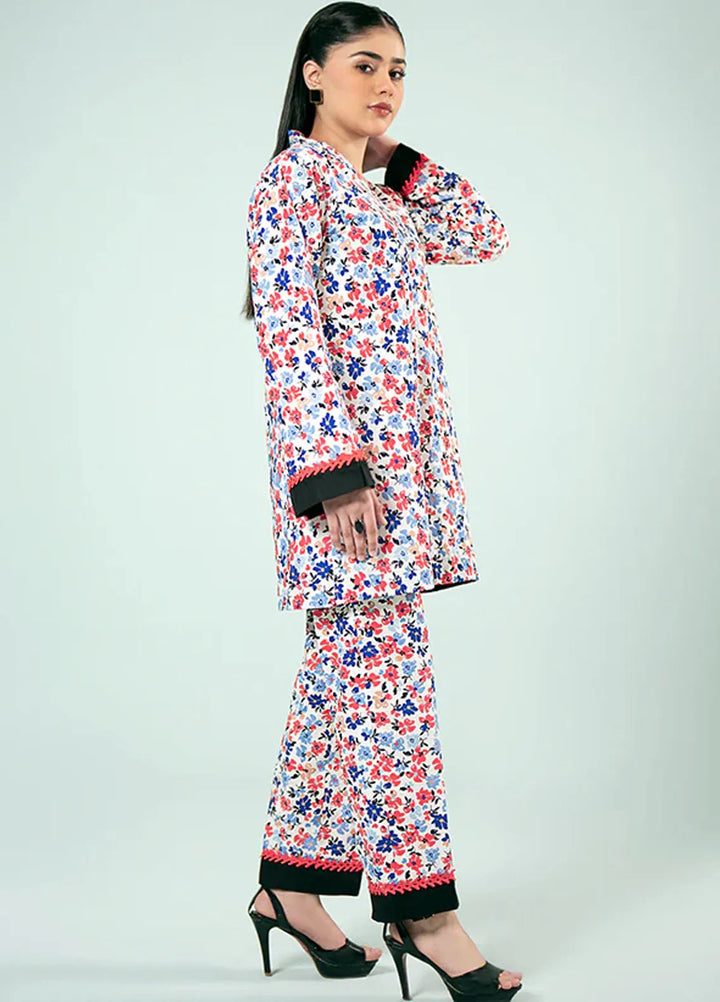 Fozia Khalid Pret Casual Cotton 2 Piece Floral Printed
