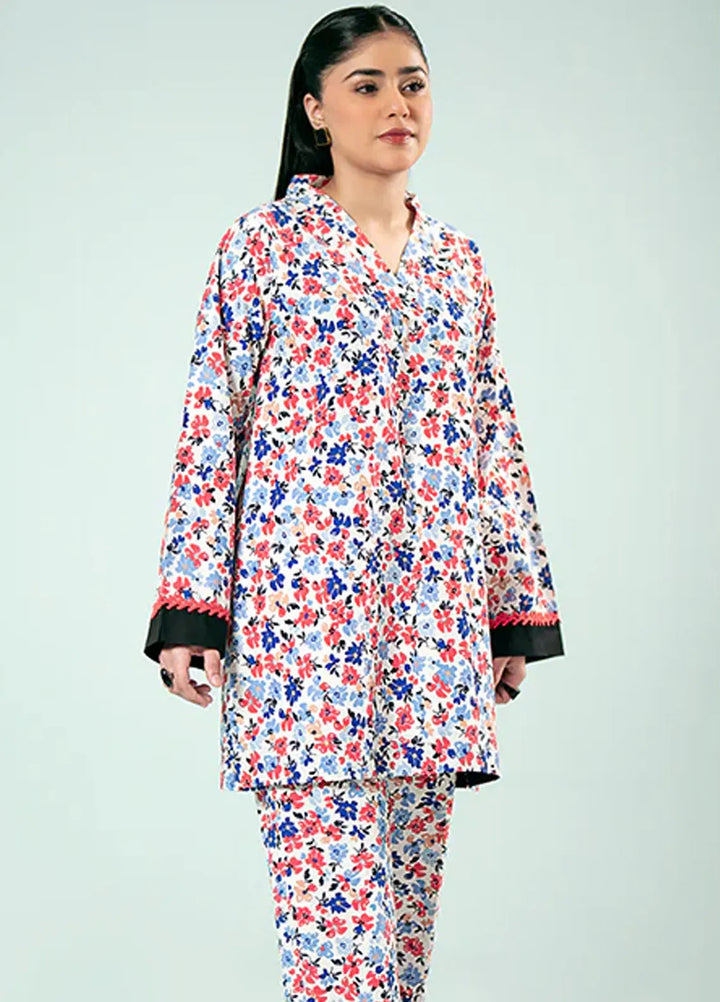 Fozia Khalid Pret Casual Cotton 2 Piece Floral Printed