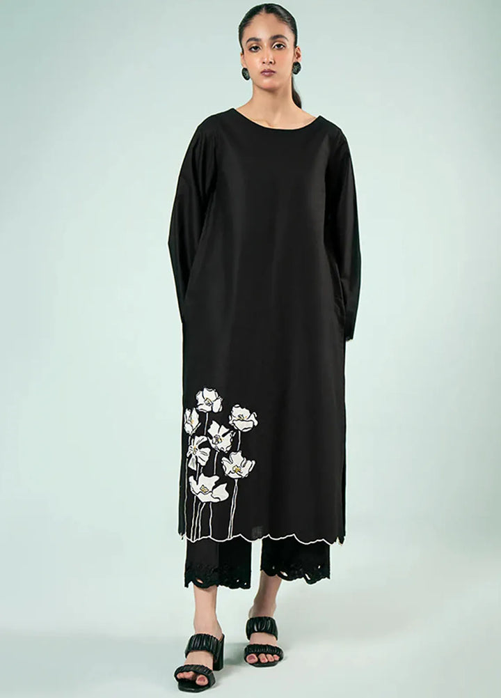 Fozia Khalid Pret Casual Cotton 2 Piece Midnight Floral