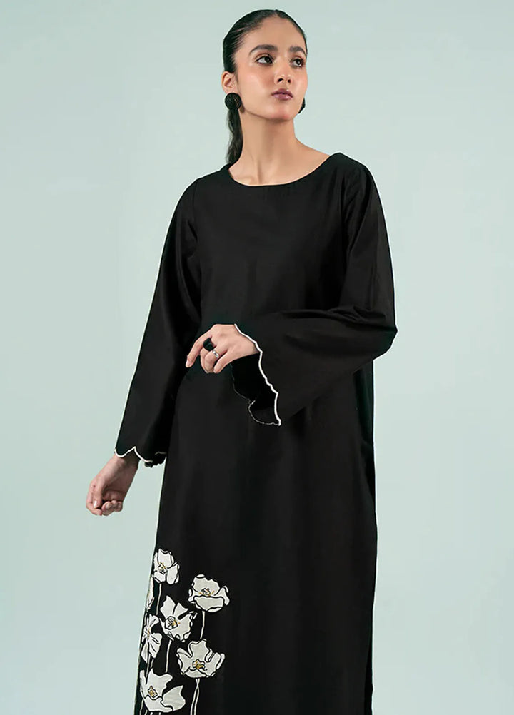 Fozia Khalid Pret Casual Cotton 2 Piece Midnight Floral