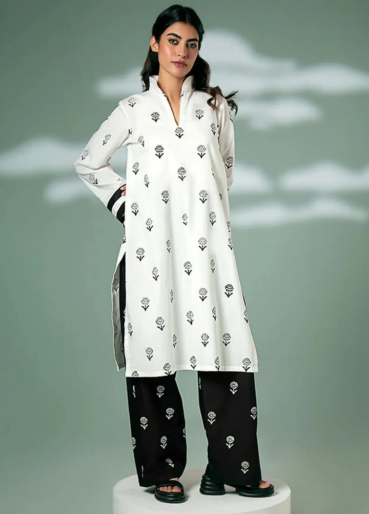 Fozia Khalid Pret Casual Cotton 2 Piece Monochrome