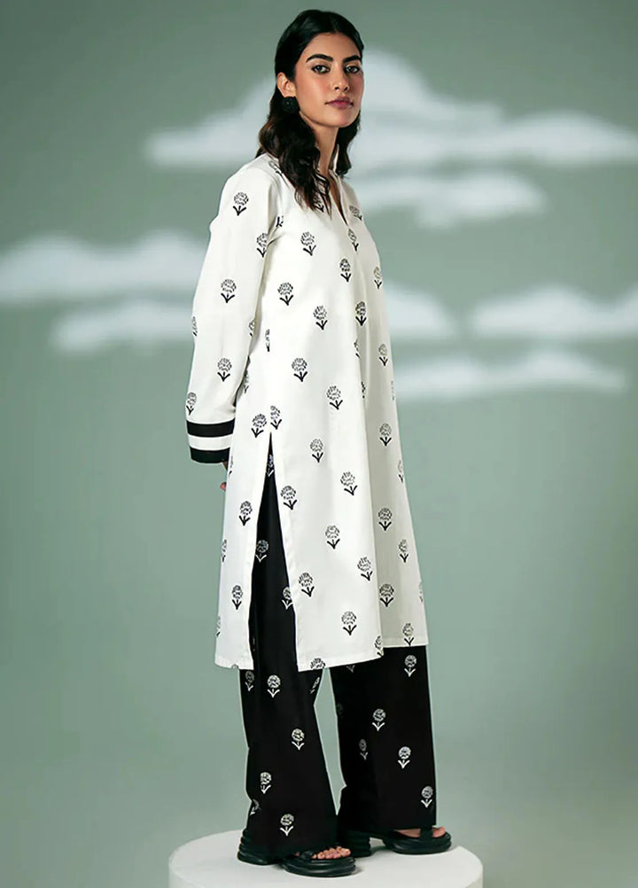 Fozia Khalid Pret Casual Cotton 2 Piece Monochrome
