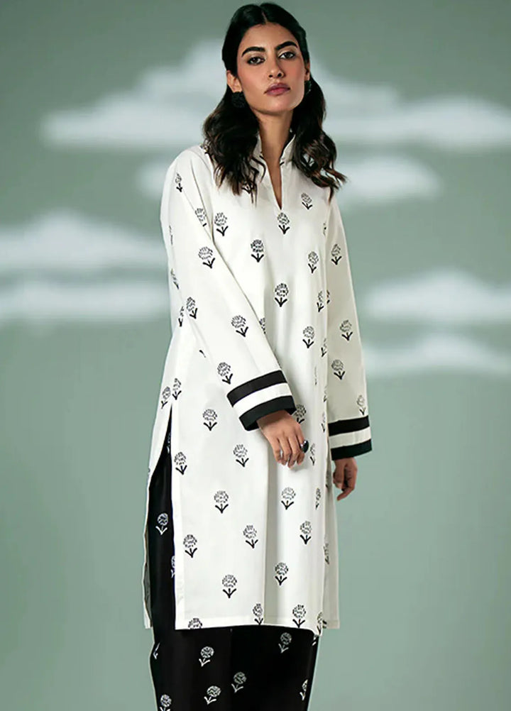 Fozia Khalid Pret Casual Cotton 2 Piece Monochrome