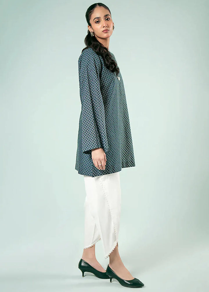 Fozia Khalid Pret Casual Cotton Kurti Dotted Printed