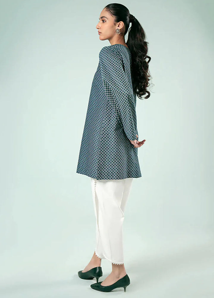 Fozia Khalid Pret Casual Cotton Kurti Dotted Printed