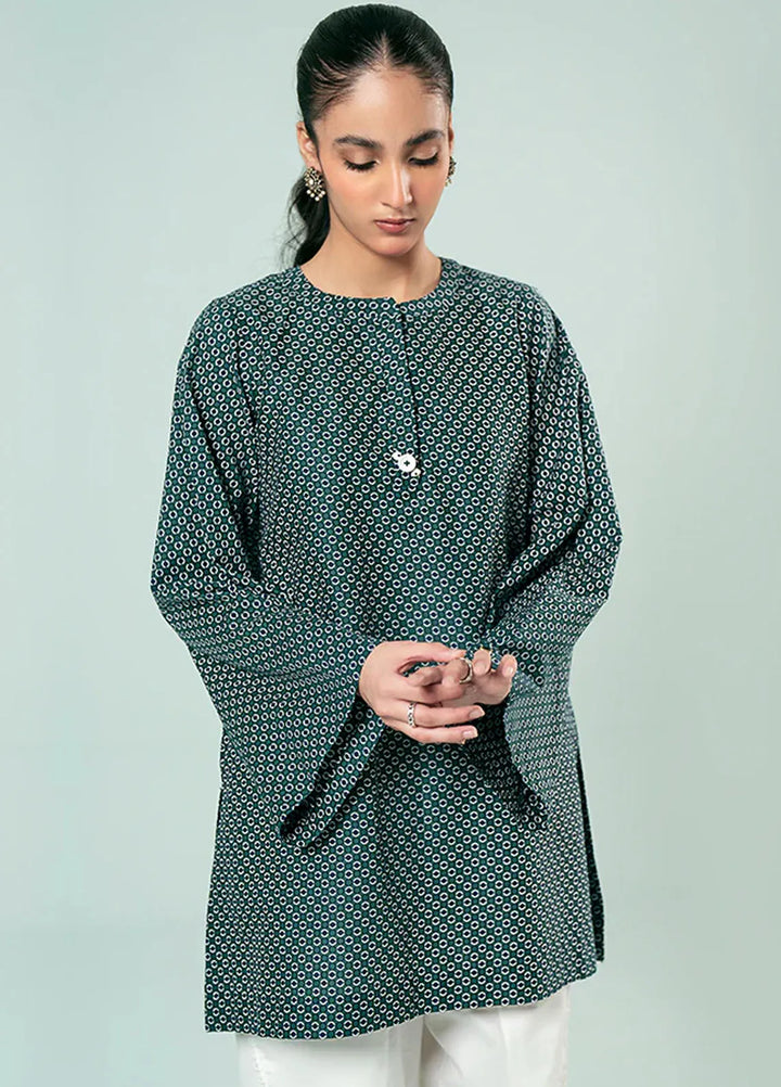 Fozia Khalid Pret Casual Cotton Kurti Dotted Printed