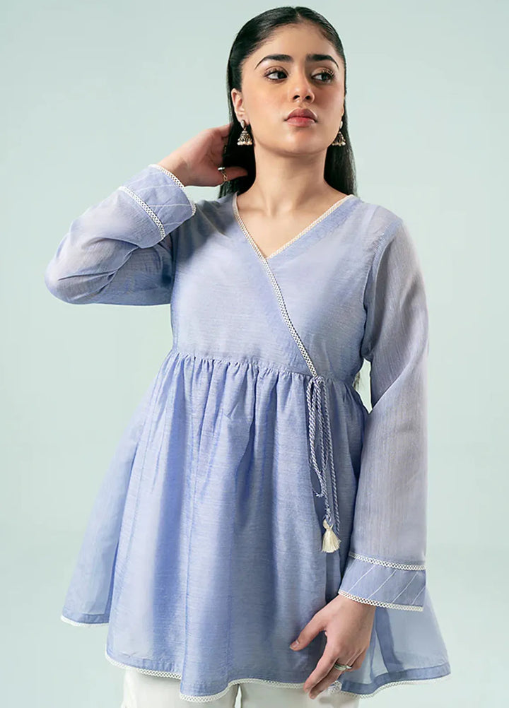 Fozia Khalid Pret Casual Silk Kurti Angrakha Chic