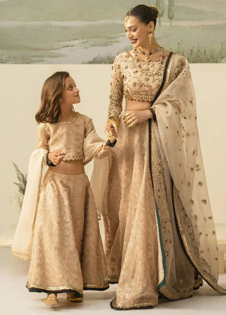 Fozia Khalid Pret Embroidered Organza 3 Piece Suit For Kids Dilara